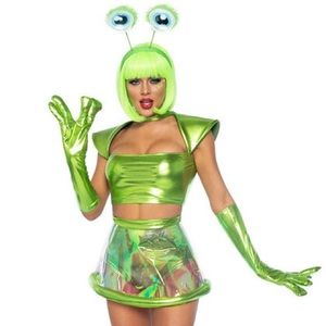 Alien Sexy Women’s Halloween Costume Yandy Beam Me Up Babe Size Large